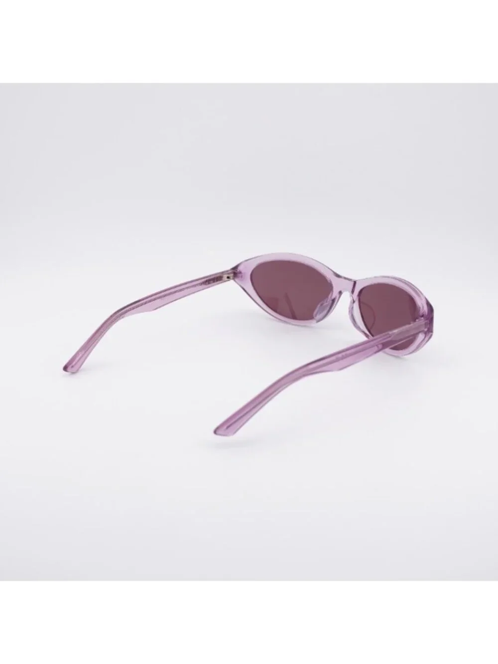Balenciaga BB0404SK 004 Sunglasses Shiny Violet Cat Eye Frame, Violet Lenses